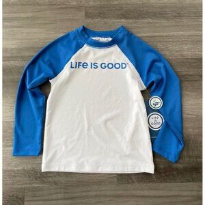 Life Is Good Boys Swim Top RashGuard Size 4/5 NWT